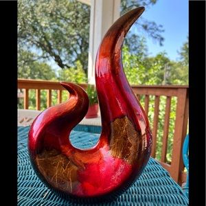 Red Gold Maroon Accent Piece